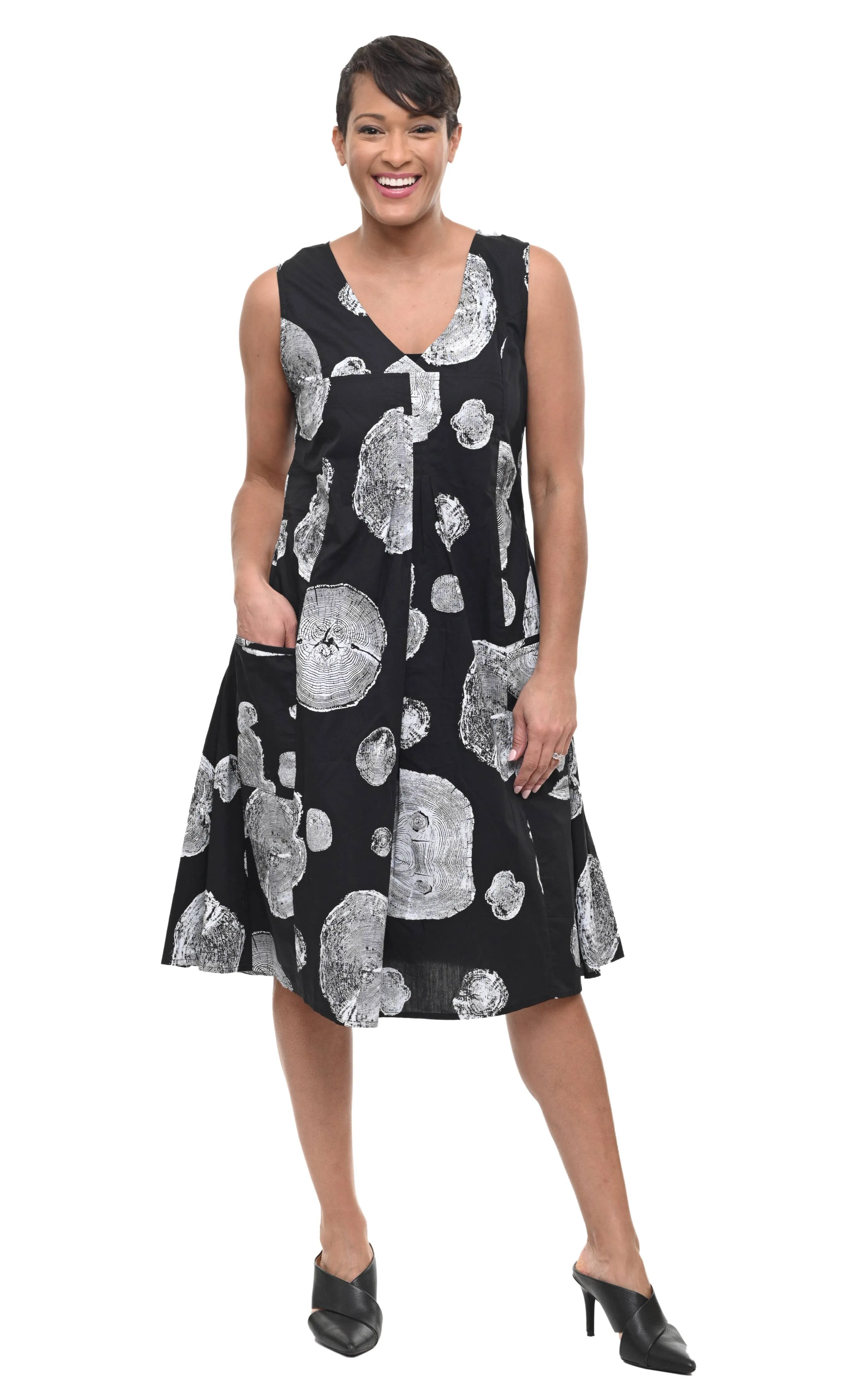 Poppie Dress in Black Urchin