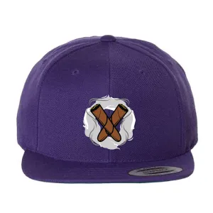 Purple Cigar Pxrn Logo Snapback Hat