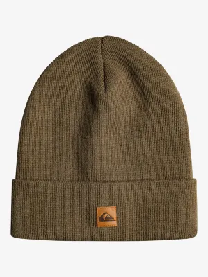 Quiksilver Mens Brigade Fold-Over Grey Beanie - Grape Leaf