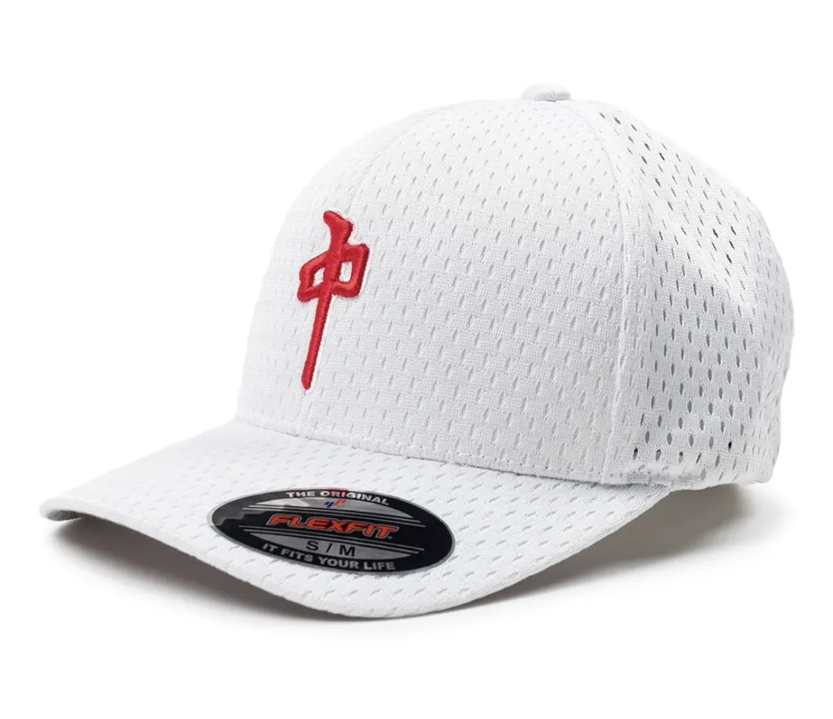 RDS Flexfit Sport Mesh OG Puffy Hat - White/Red