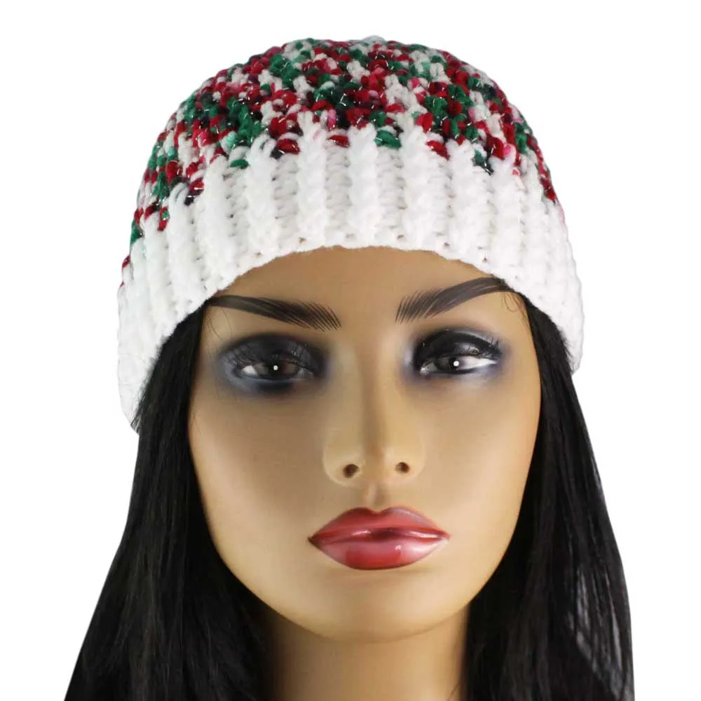 Red White Green Christmas Snug Beanie Hat Medium/Large - JMCH64ML
