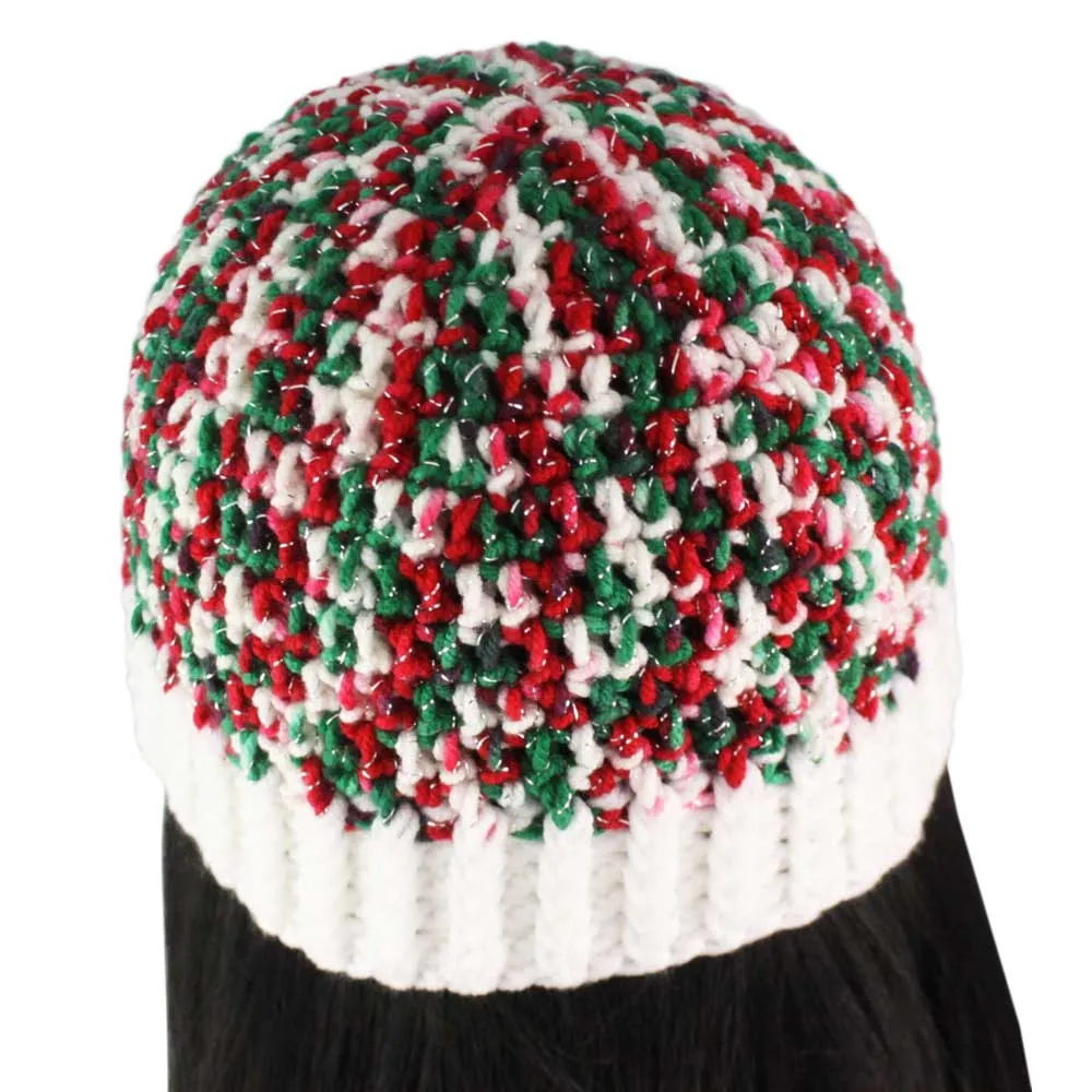 Red White Green Christmas Snug Beanie Hat Medium/Large - JMCH64ML