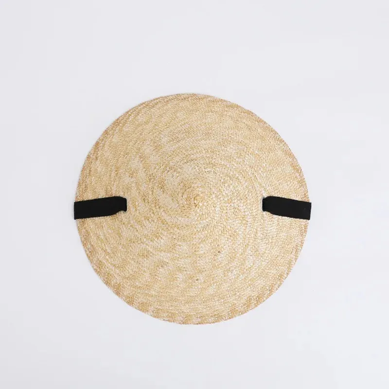 Retro Pointed Top Big Brim Straw Sun Hat