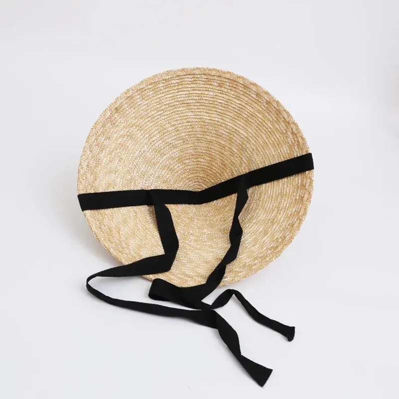 Retro Pointed Top Big Brim Straw Sun Hat