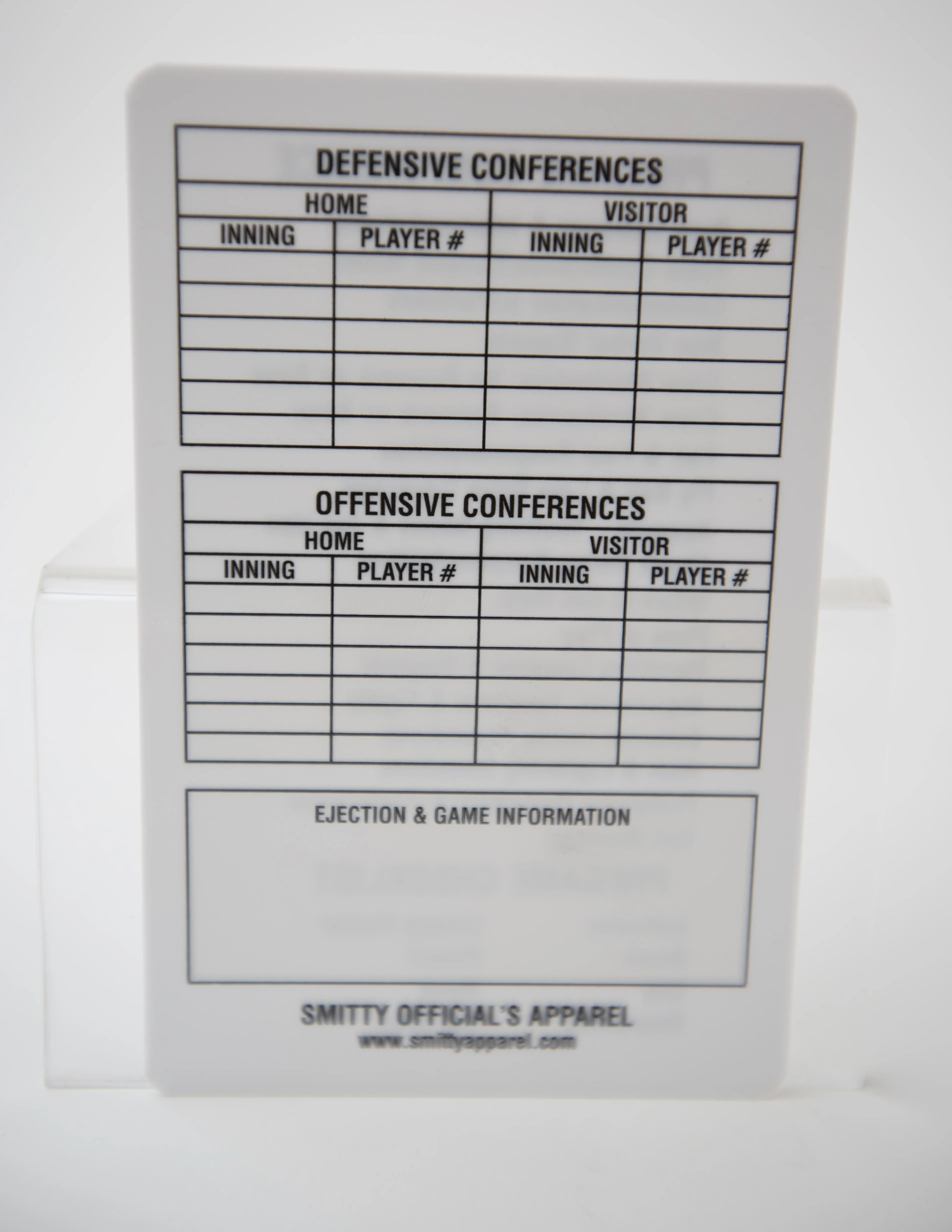 Reusable Umpire Game Card
