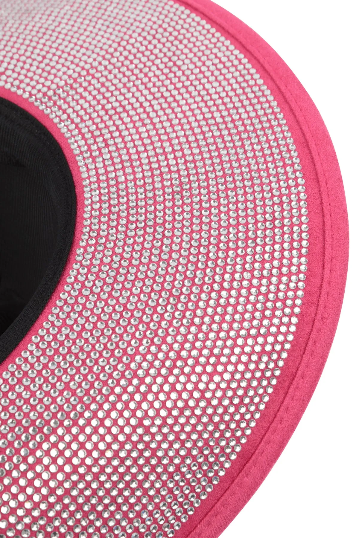 RHINESTONE GLITTER BRIM FEDORA HAT