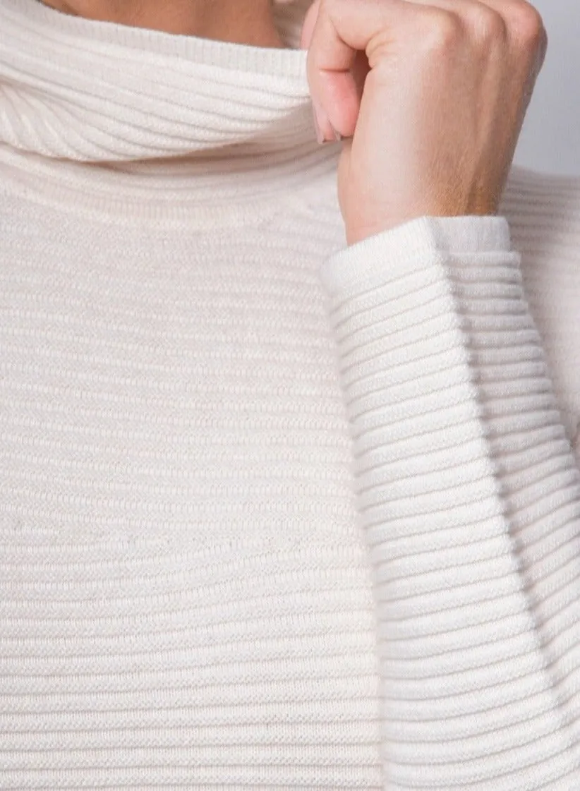 Rib Cotton Funnel Neck Ellie Sweater