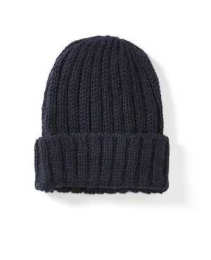 Ribbed Beanie Navy