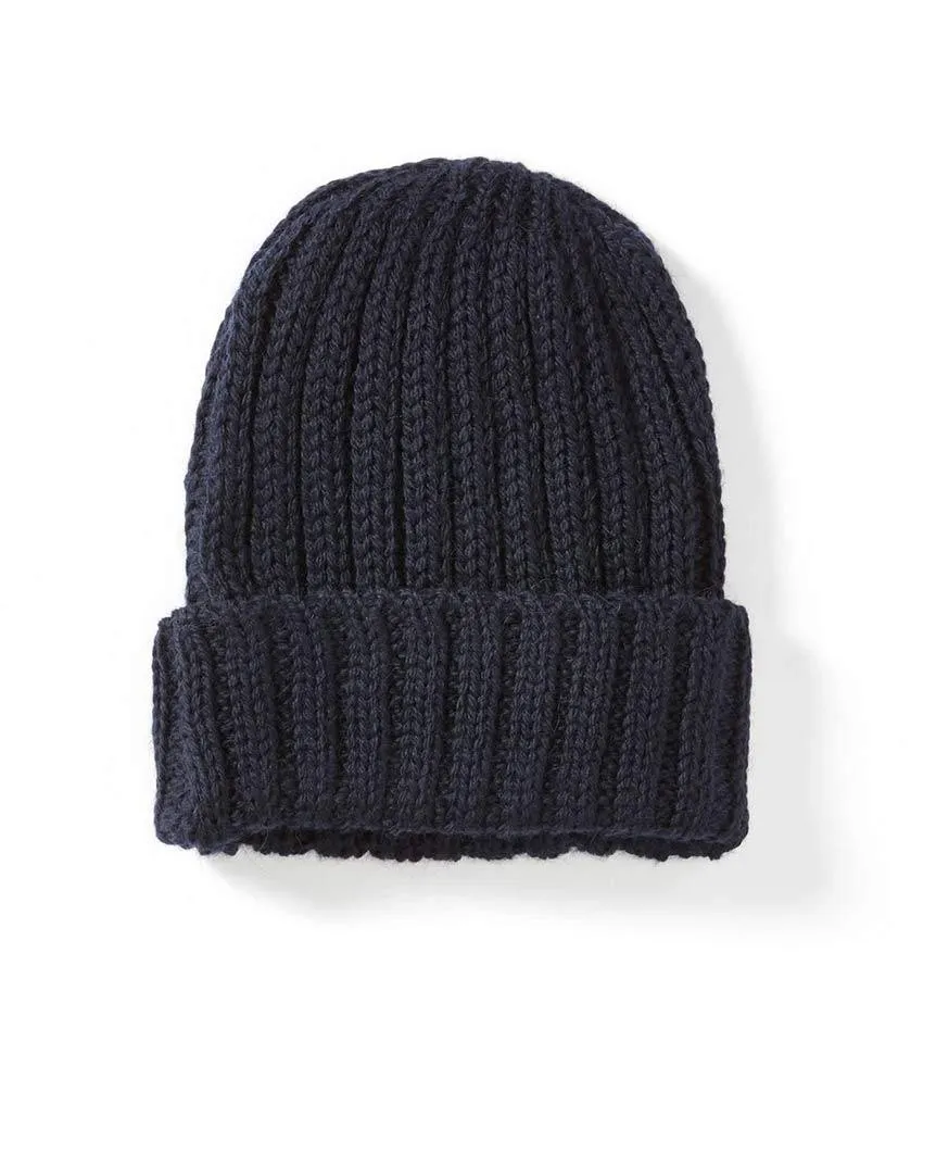 Ribbed Beanie Navy