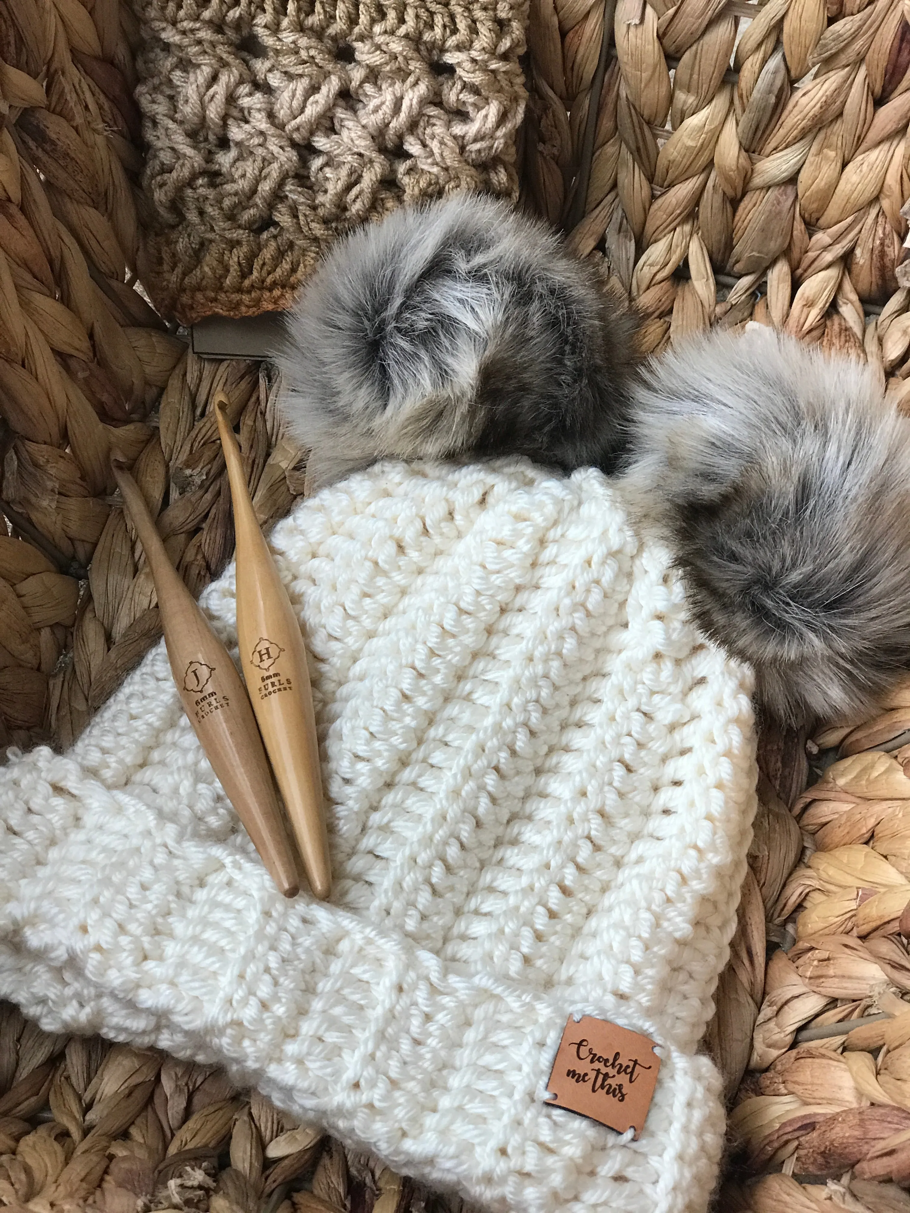 Ribbed double Pom Pom beanie