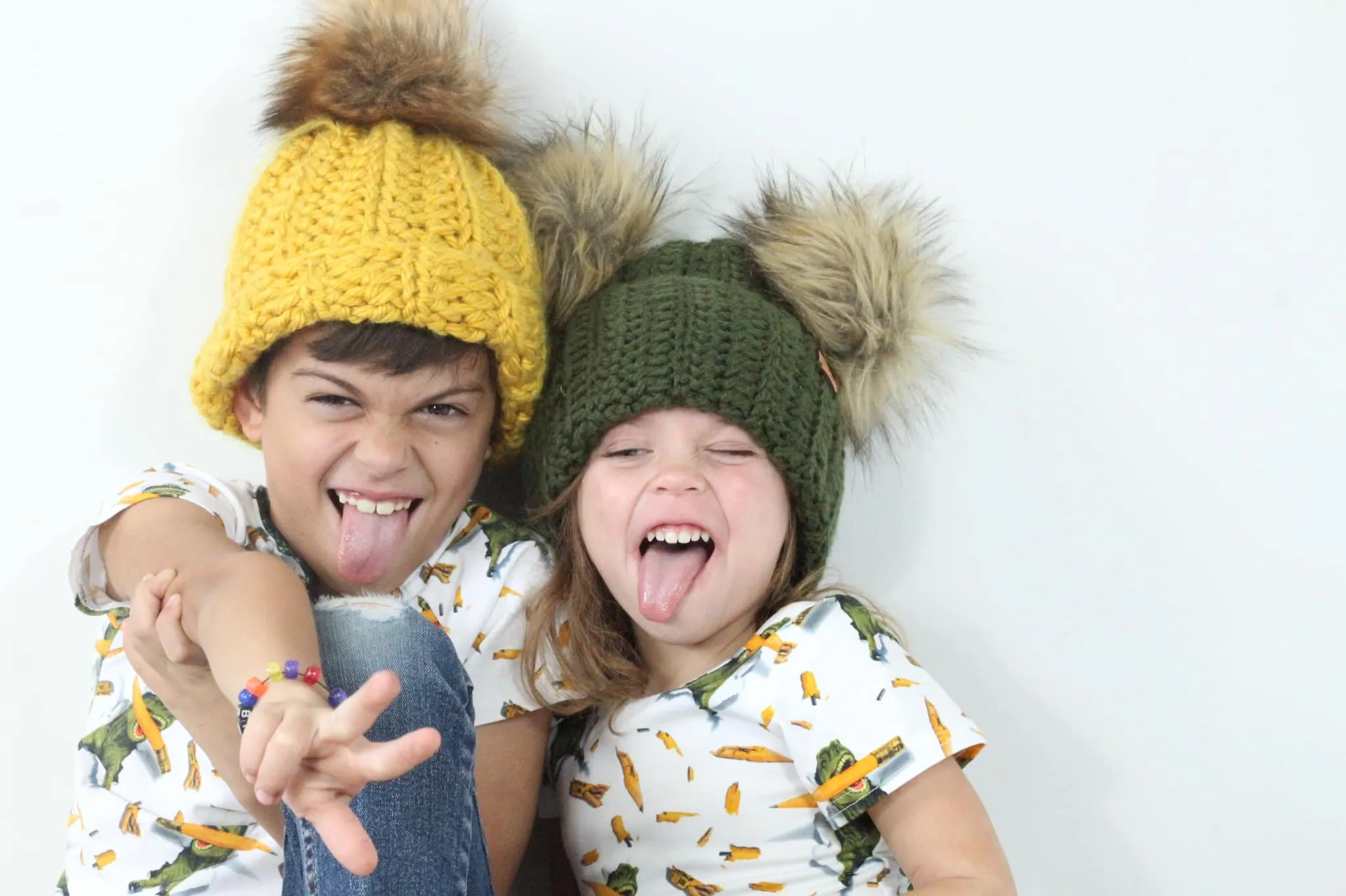 Ribbed double Pom Pom beanie