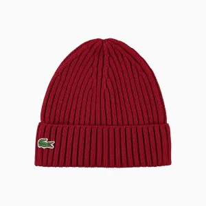 Ribbed Wool Beanie Hat