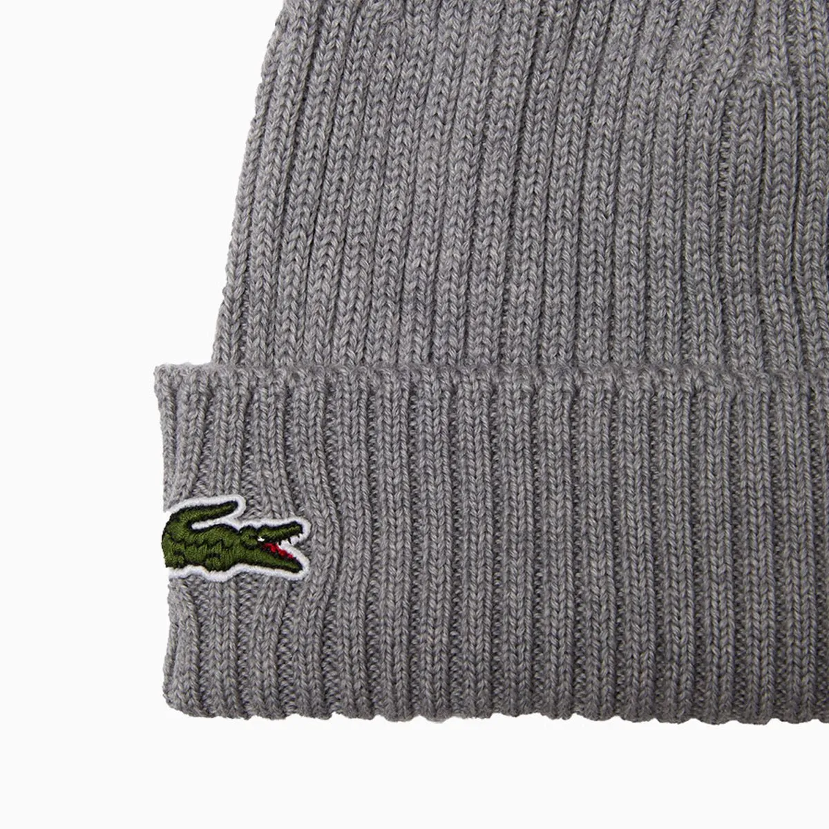 Ribbed Wool Knit Beanie Hat