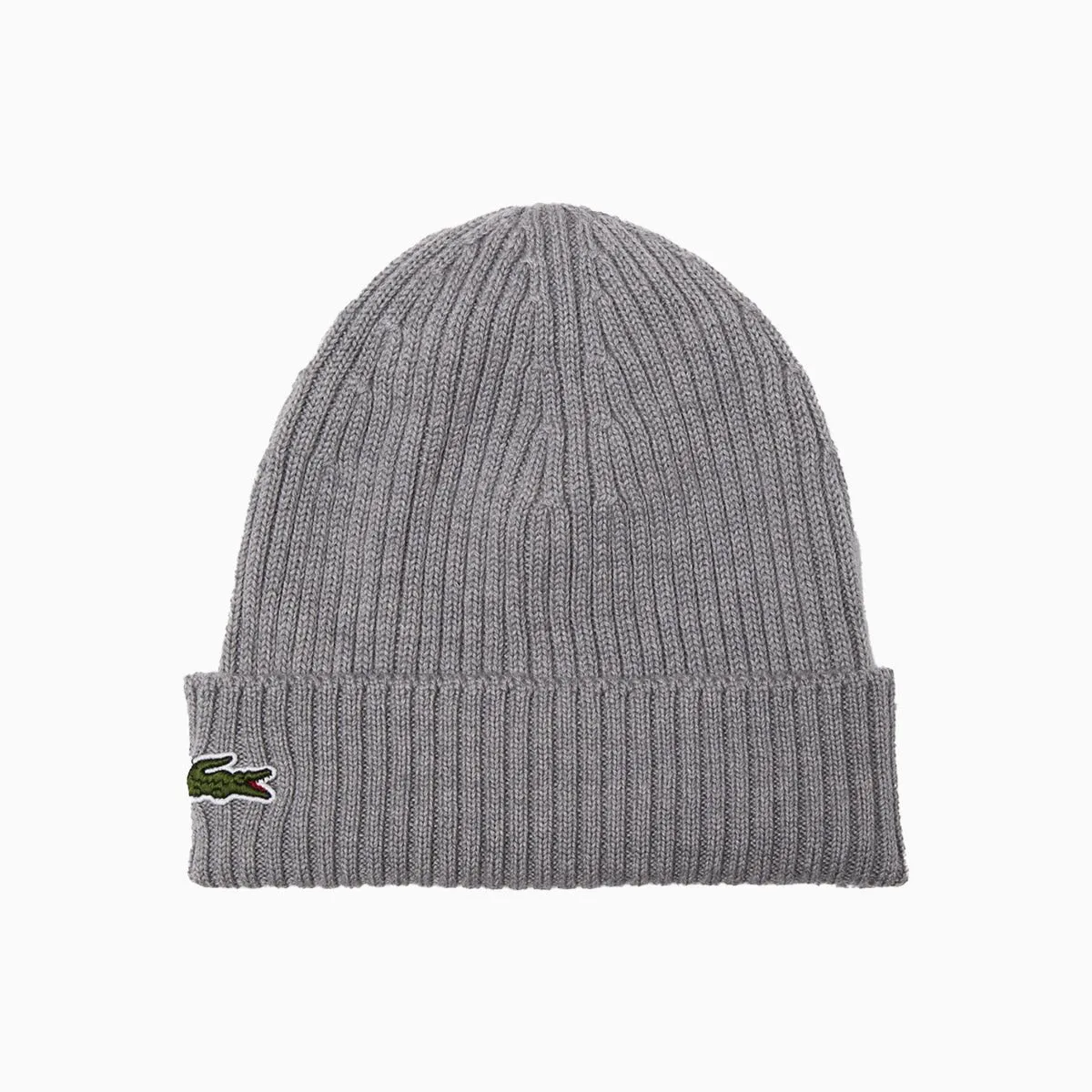 Ribbed Wool Knit Beanie Hat