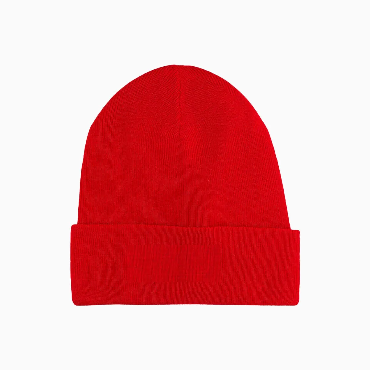 Ribbed Wool Turned Edge Beanie Hat