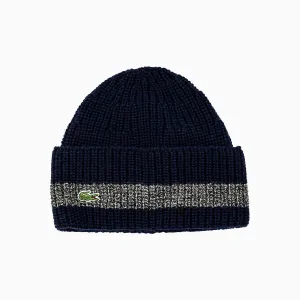 Ribbed Wool Turned Edge Beanie Hat