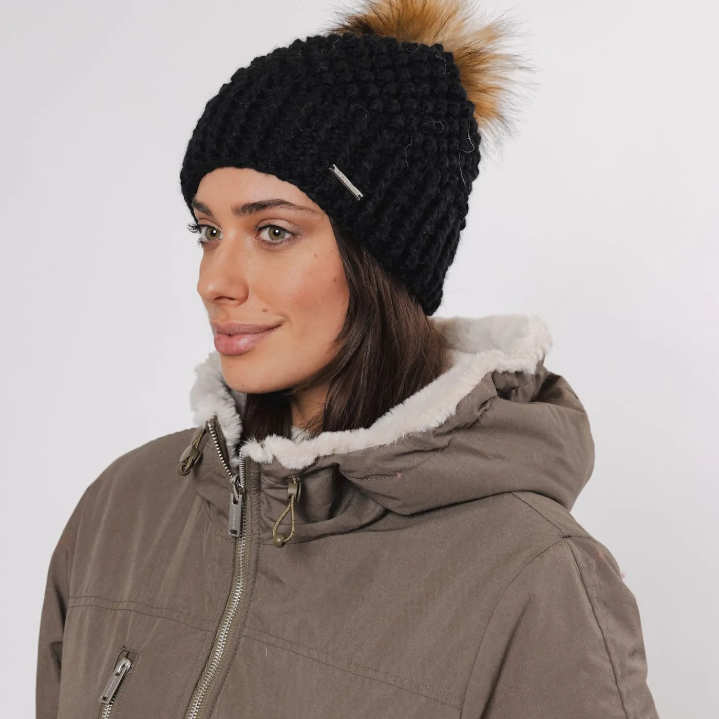 Rino & Pelle Beanie | Birch / Black