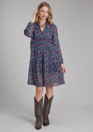 Roper Dress Womens Studio West Collection Print