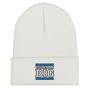 Royal Blue and Black Dream Big Lifestyle Cuffed Beanie