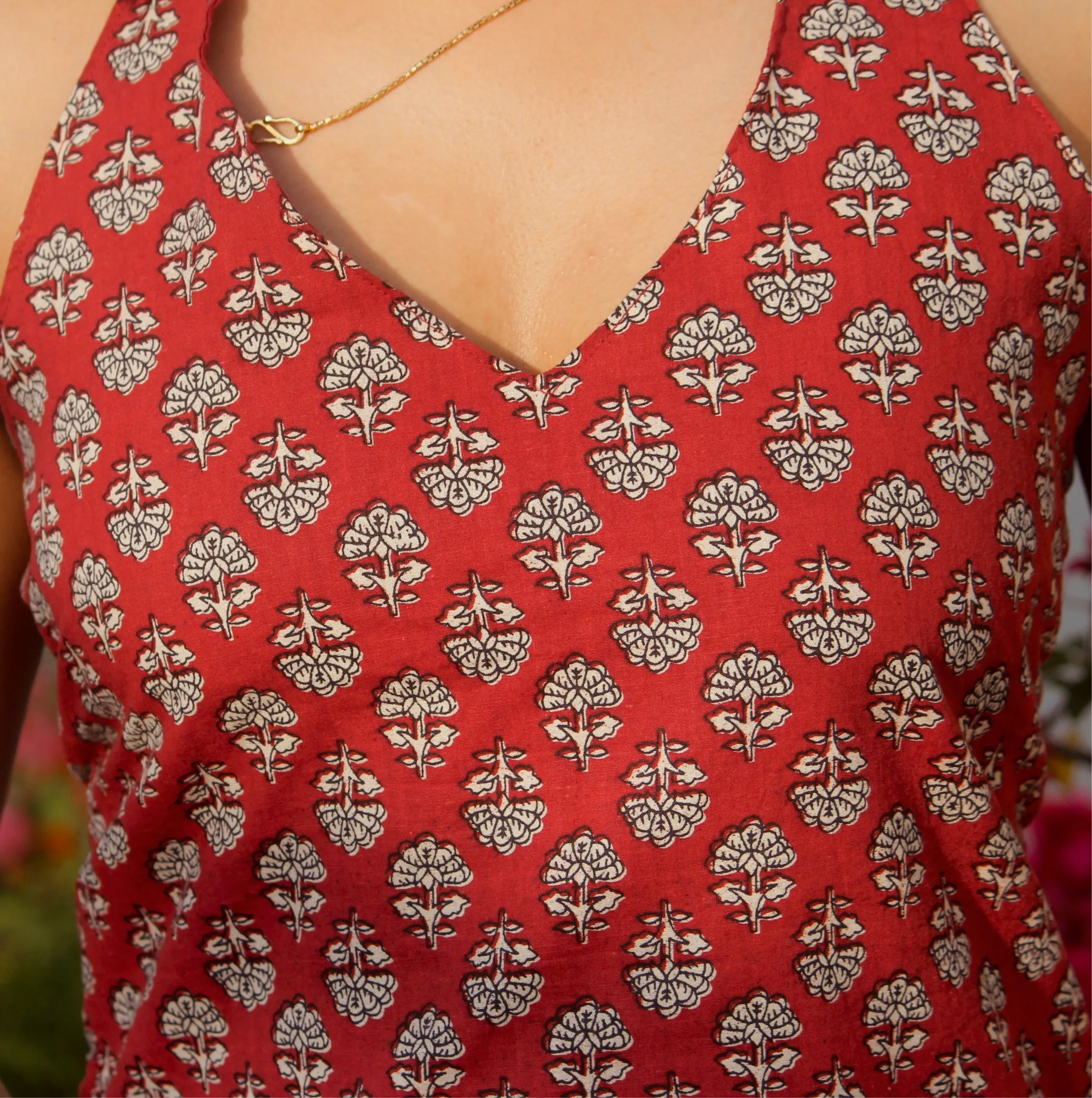 Ruby Vine Halter Kurti
