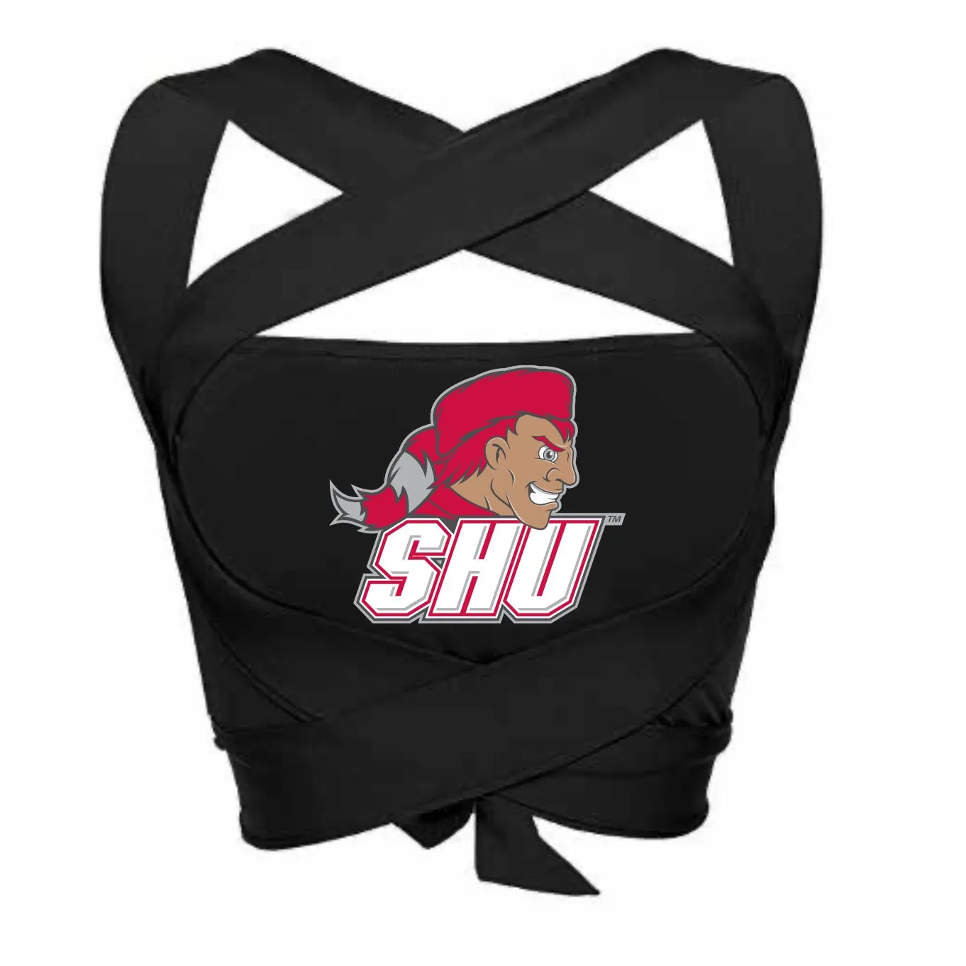 Sacred Heart Pioneers Black Multi Way Bandeau Top