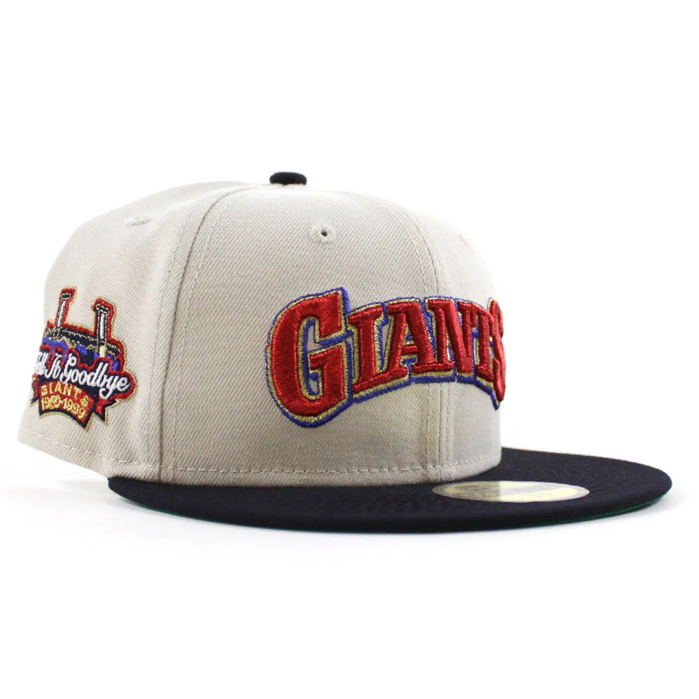 San Francisco Giants Tell It Good Bye New Era 59Fifty Fitted Hat (Stone Navy Green Under Brim)