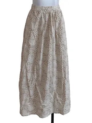 Sand Brown Floral Skirt