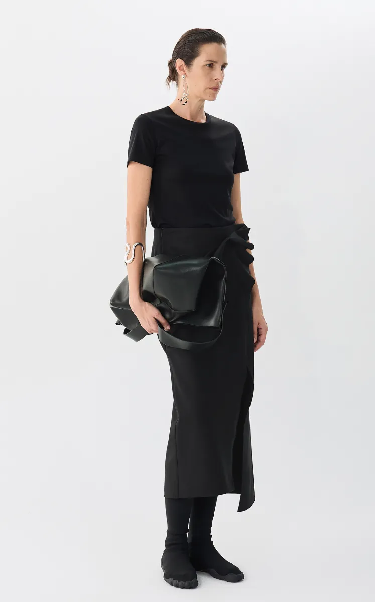 Skirt / JNBY Long Wool-Blend Asymmetric Skirt