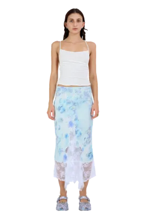 SKY SHADOW FLORAL HISS SKIRT