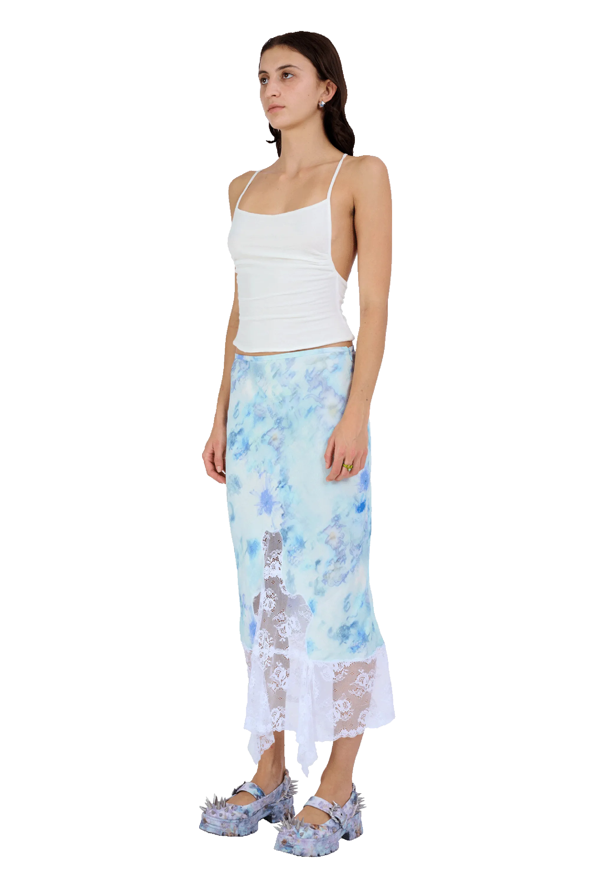 SKY SHADOW FLORAL HISS SKIRT