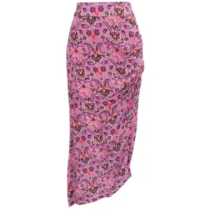 Smythe Violet Bandana Asymmetrical Midi Skirt