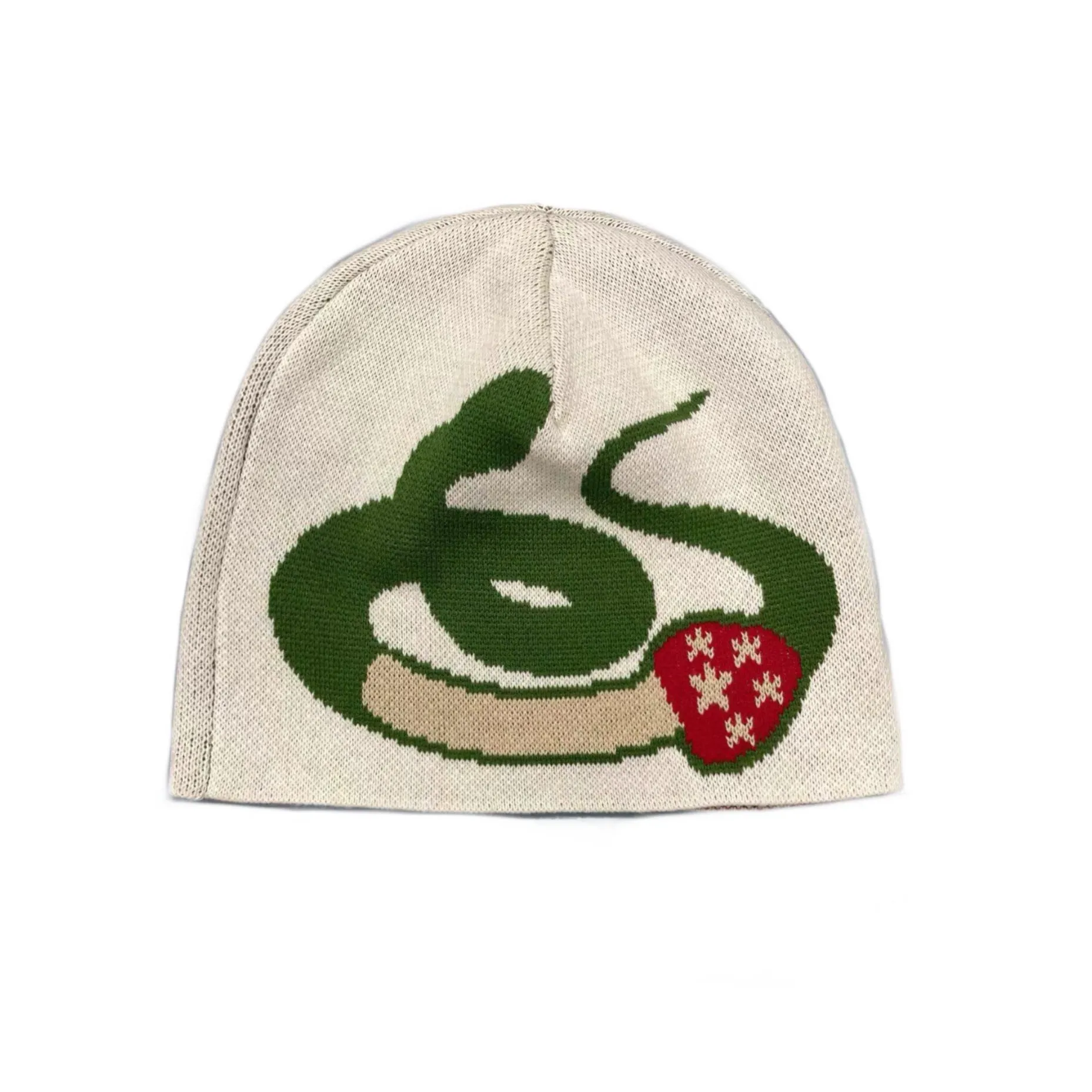 Snake Fossil Beanie Bone White