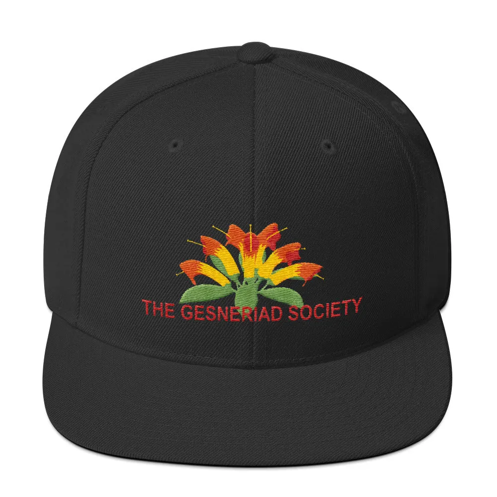 Snapback Hat with embroidery of Aeschynanthus