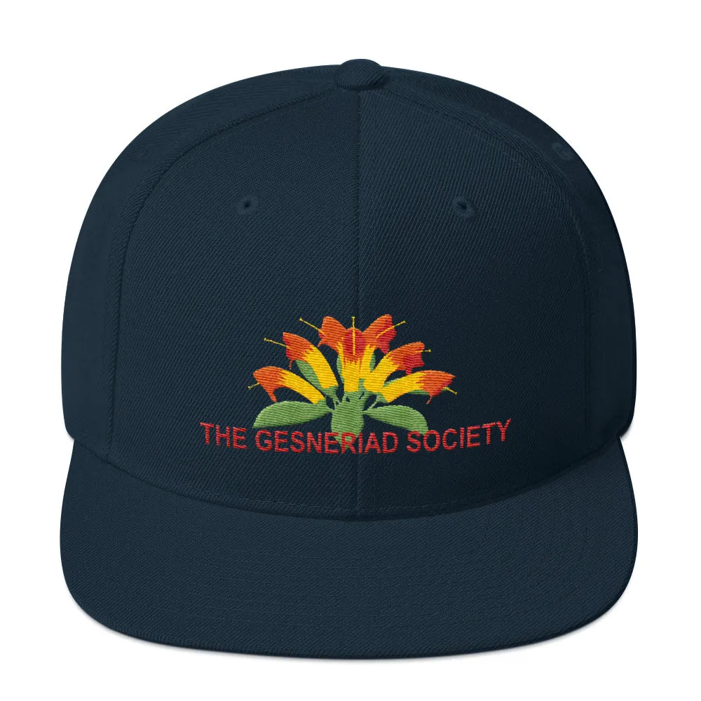 Snapback Hat with embroidery of Aeschynanthus