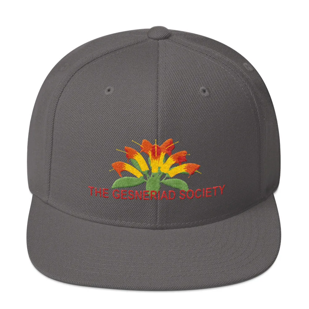 Snapback Hat with embroidery of Aeschynanthus