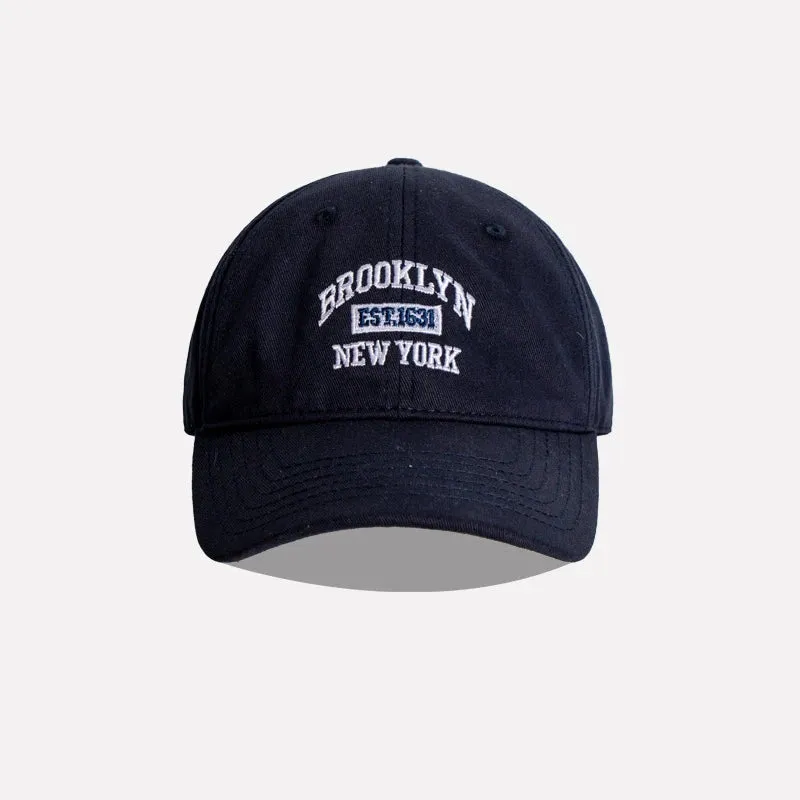 Soft Cotton Letter Embroidered Baseball Cap - Casual Outdoor Sports Visor Hat