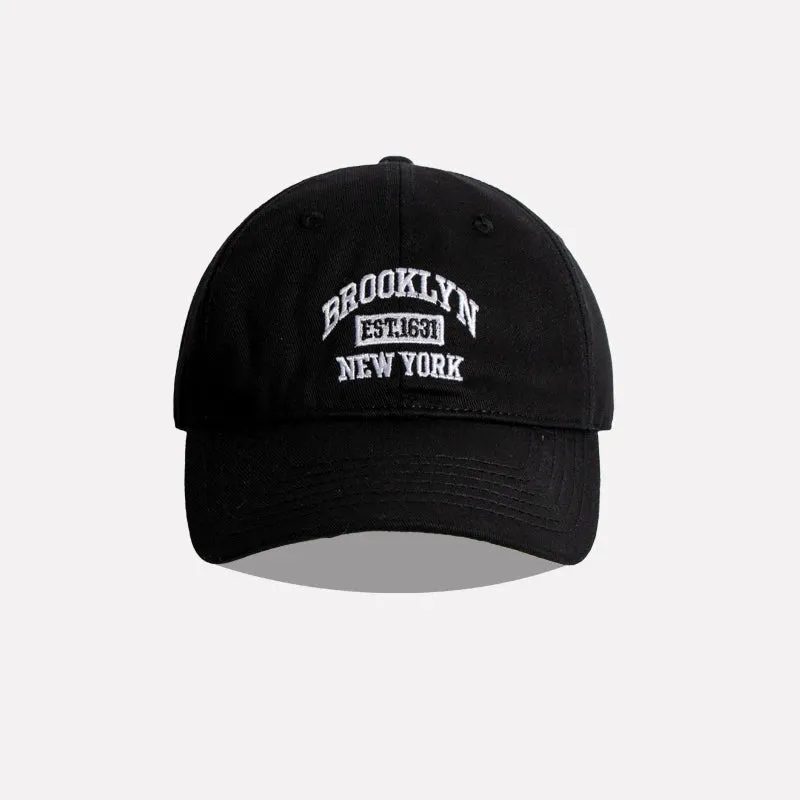 Soft Cotton Letter Embroidered Baseball Cap - Casual Outdoor Sports Visor Hat