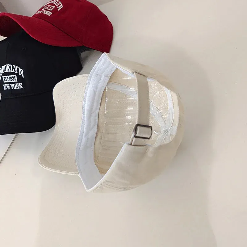 Soft Cotton Letter Embroidered Baseball Cap - Casual Outdoor Sports Visor Hat