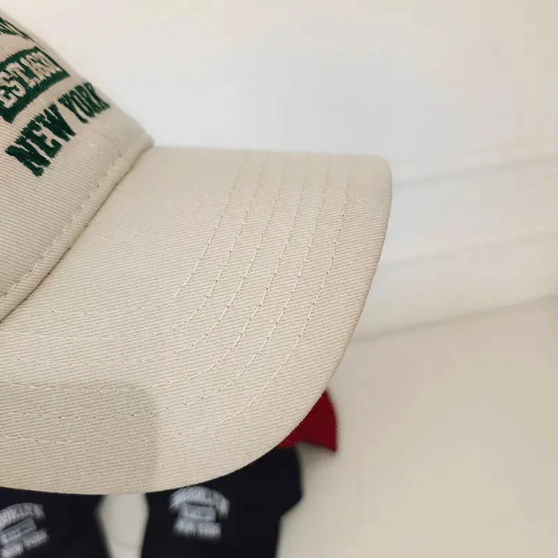 Soft Cotton Letter Embroidered Baseball Cap - Casual Outdoor Sports Visor Hat