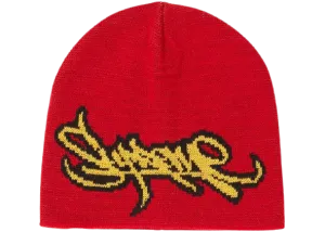 Supreme "Tag Logo" Beanie Red