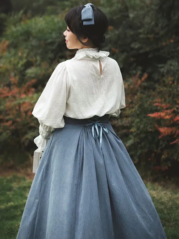 Sweet Lolita SK Blue Ruffles Lolita Skirts