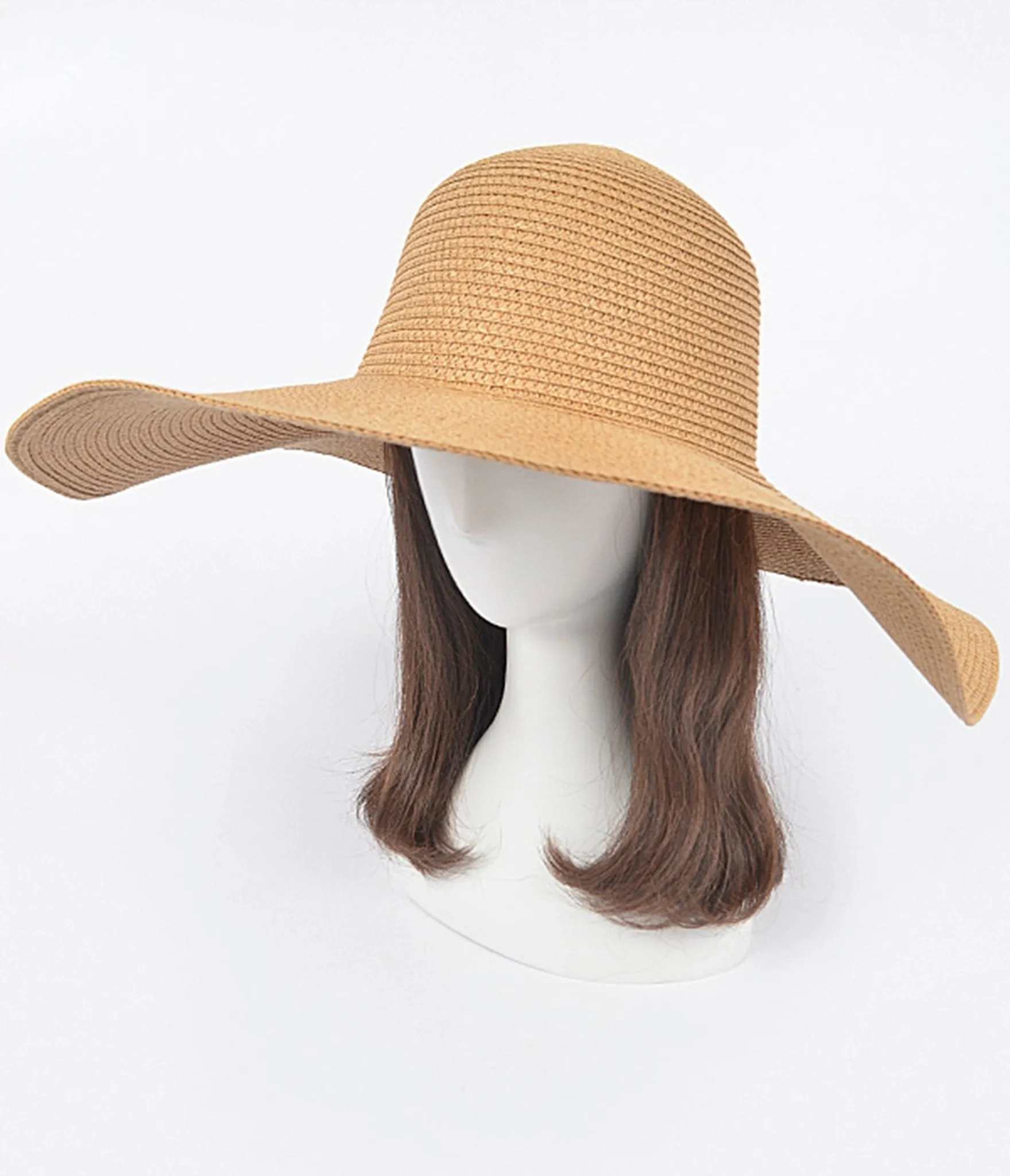 Tan Wide Brim Beach Hat