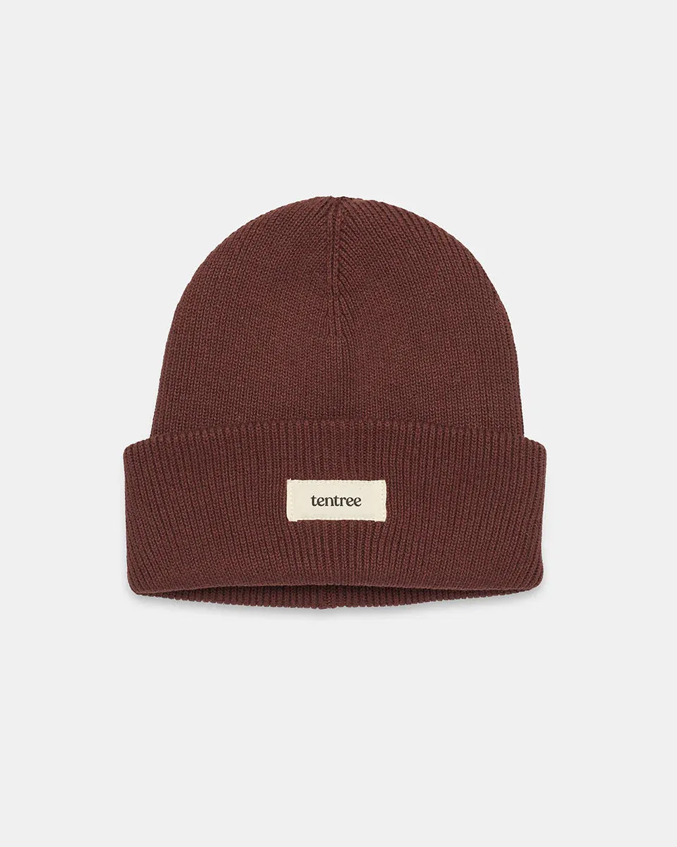Tentree Cotton Patch Beanie - Deep Mahogany
