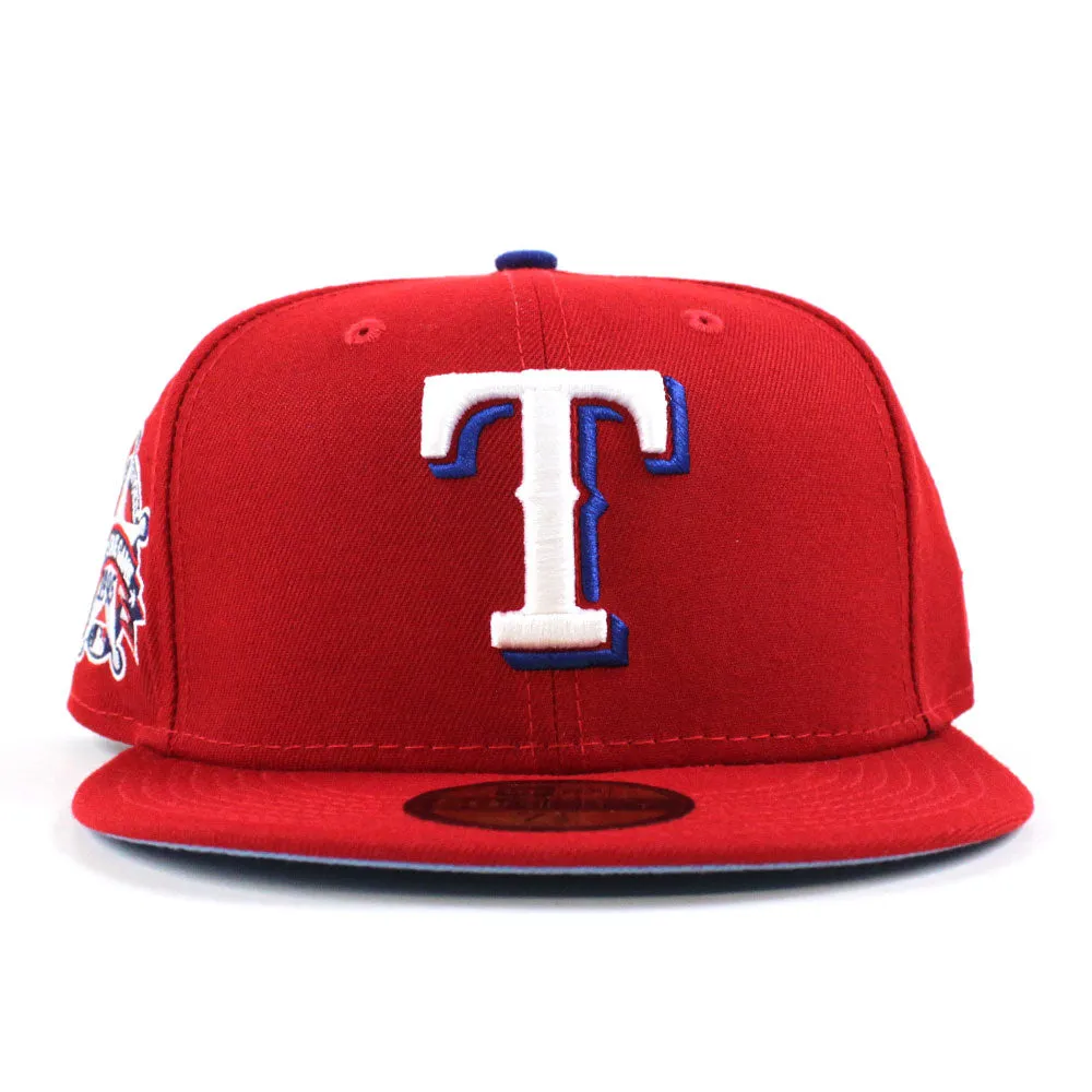 Texas Rangers 1995 All Star Game New Era 59Fifty Fitted Hat (Red Sky Blue Under Brim)