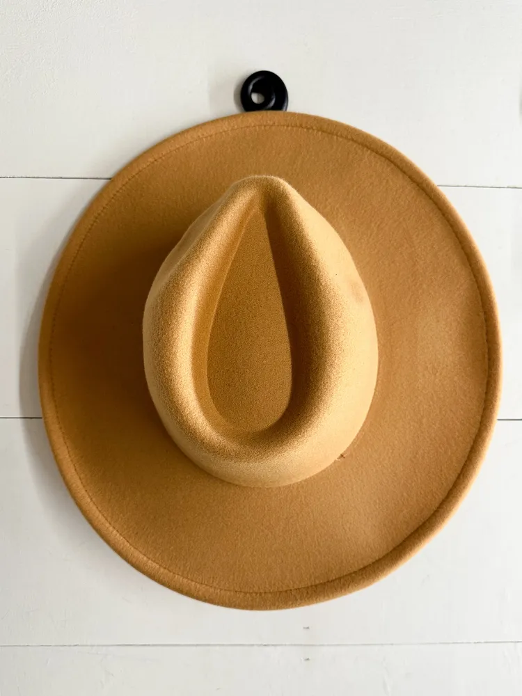 The Dandy Wide Brim Hat- Camel