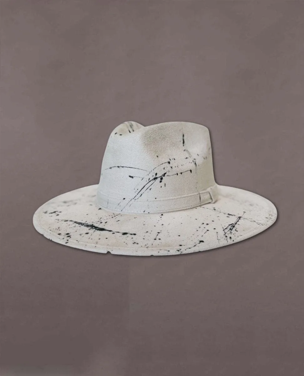 The Nomad Ivory Splatter Fedora