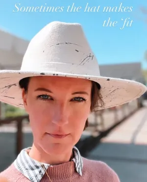 The Nomad Ivory Splatter Fedora