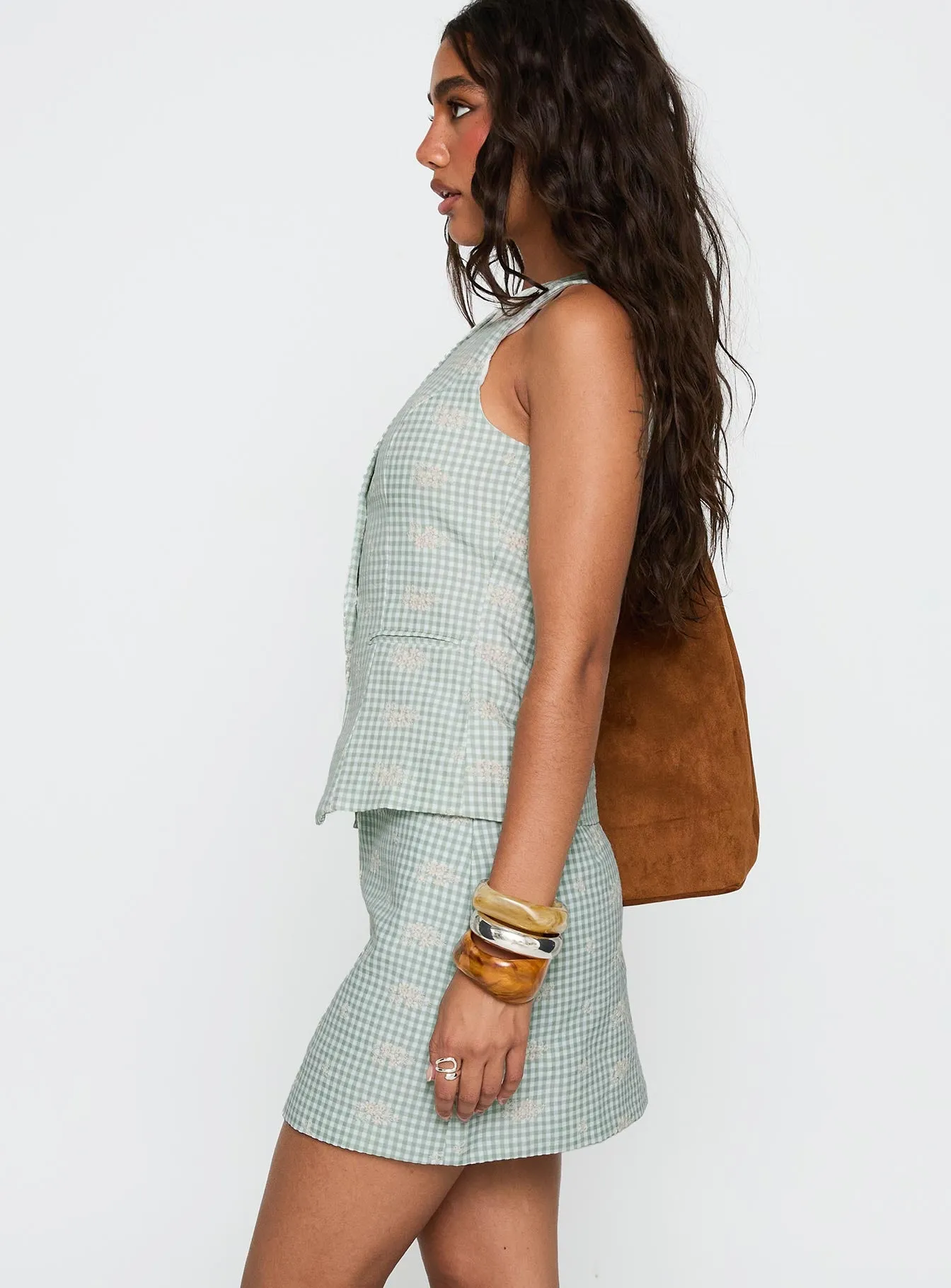 Theodosia Mini Skirt Sage