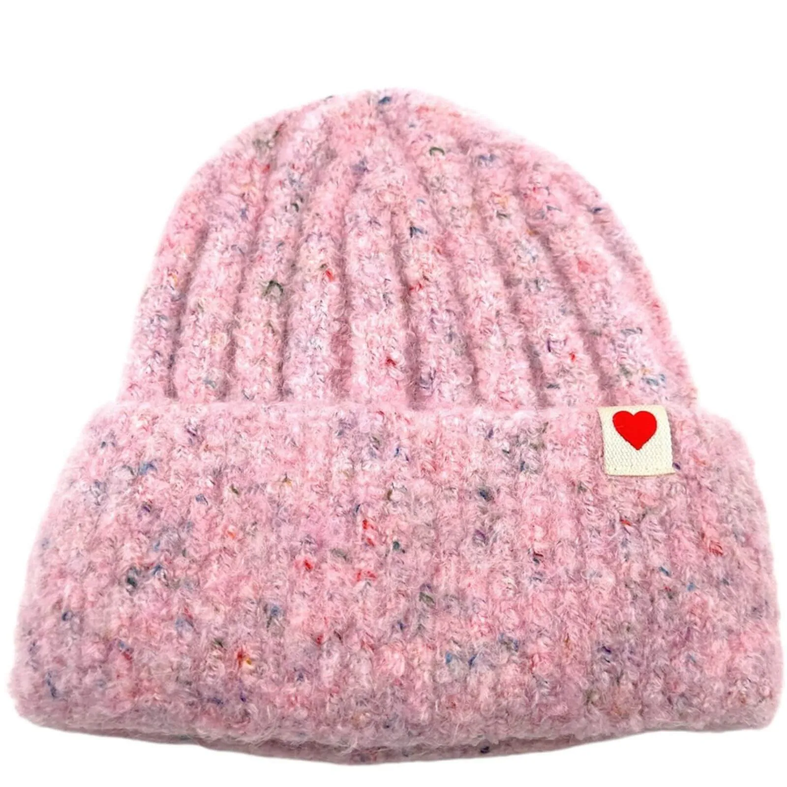 Thick Beanie Hat - Pink Mix
