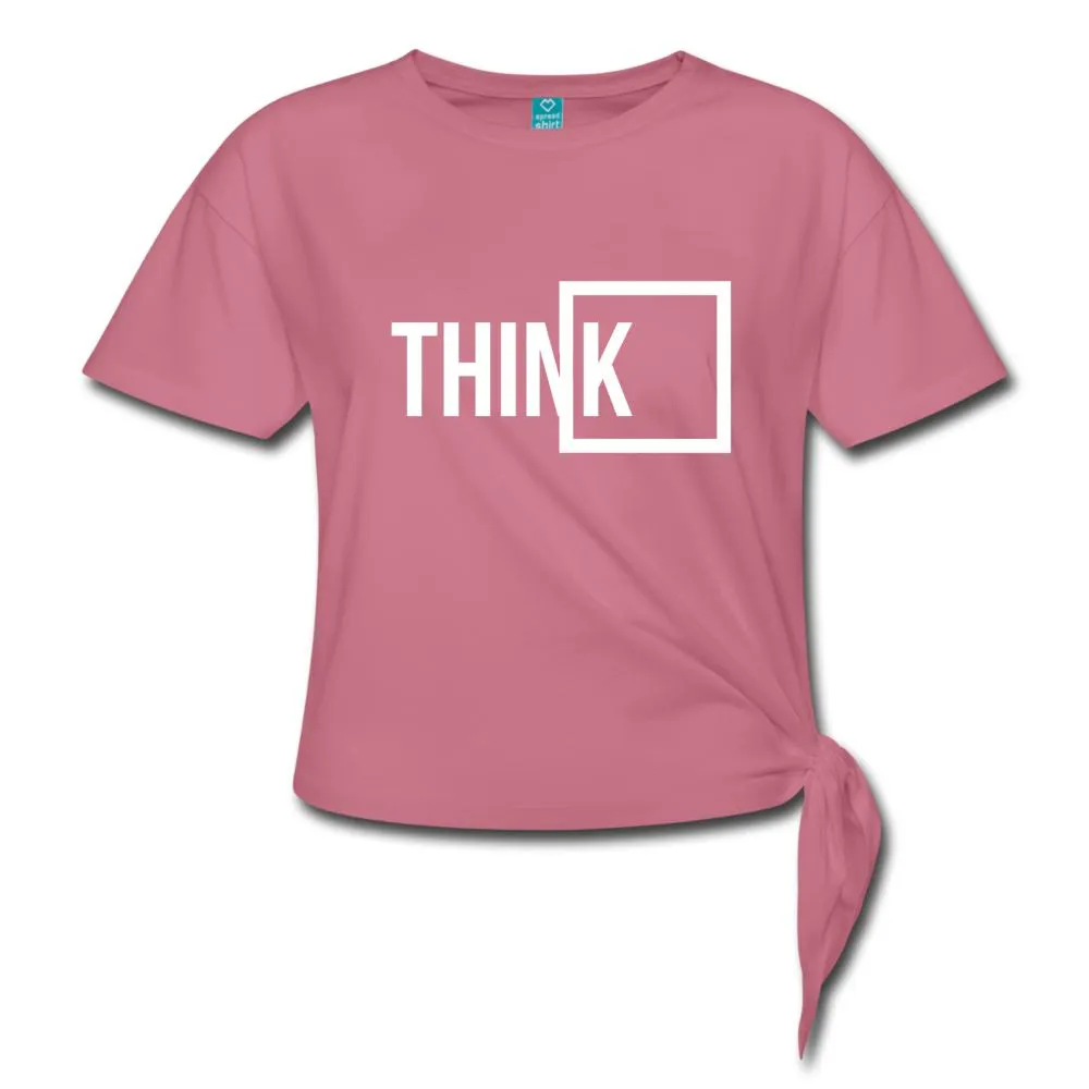 Think Outside the Box Women' s Knotted T-Shirt